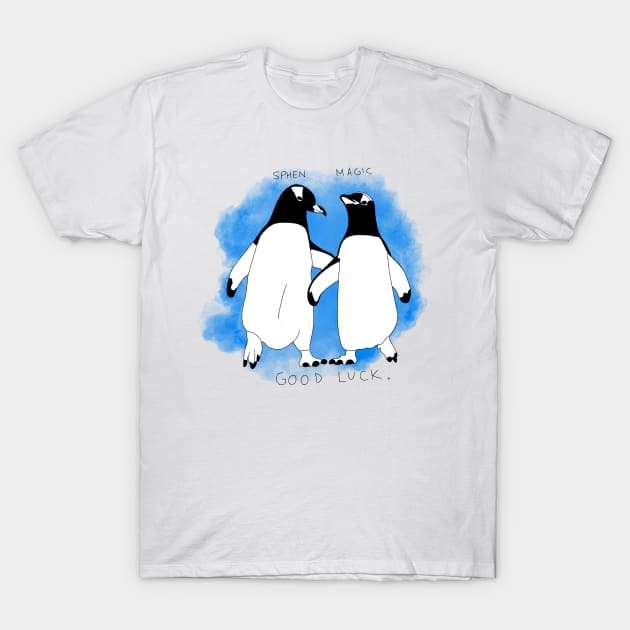 sphen and magic gay penguins T-Shirt by aytchim